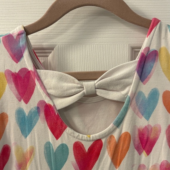 Little Sleepies Colorful Heart Patterned Kids Dress size 8 - Picture 3 of 5